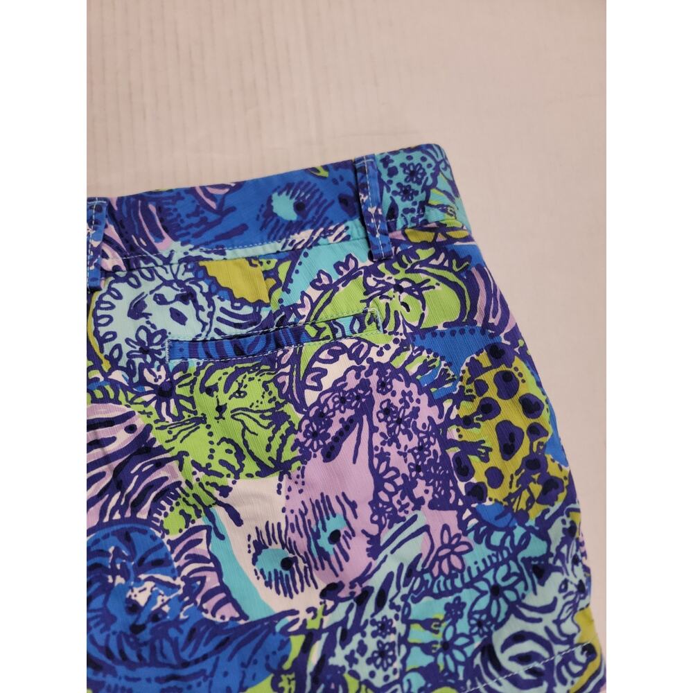 Lilly Pulitzer The Callahan Short SZ 10 Euro Summer Resort Wear Blue Violet - Picture 8 of 8